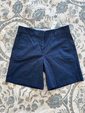 J. Crew Navy Chino Stretch Shorts Size 2 NWT